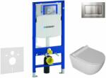Geberit Duofix - Set pentru montare încastrată, toaletă Gaia și capac softclose, clapetă Sigma30, crom mat/crom SANI11CA1108 (SANI11CA1108)