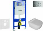 Geberit Duofix - Set pentru montare încastrată, toaletă Gaia și capac softclose, clapetă Sigma01, crom lucios SANI11CA1106 (SANI11CA1106)