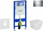 Geberit Duofix - Set pentru montare încastrată, toaletă Arkas și capac softclose, clapetă Sigma30, crom SANI11CA1112 (SANI11CA1112)