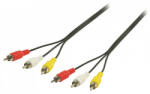 Nedis Kompozit kábel - 3 RCA kábel - 5 m (CVGP24300BK50)