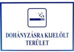 JKH Tábla műanyag A4 "Dohányzásra kijelölt terület (3427155)