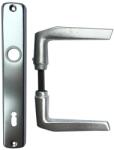 JKH Ajtókilincs 410 + ajtócím 90mm normál kulcslyukas polírozott (3986645)