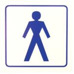 JKH Tábla műanyag 13x13cm férfi WC szimbólum (3970109)