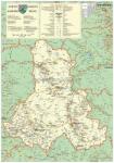 Stiefel Hargita megye (Románia) térképe, fóliás-fémléces