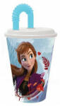 Disney Jégvarázs szívószálas pohár, műanyag 430 ml