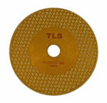  TLS VACUUM 2 SIDE TRIANGLE GOLDEN vákuum forrasztott gyémánt vágó- és csiszolótárcsa 2 oldalas d180 x 25.4/22.23 mm