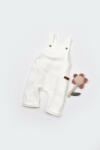 BabyJem Salopeta velvet cu bretele din 80%bumbac organic si 20% poliester - ecru, baby cosy (marime: 9-12 luni)