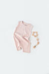 BabyJem Salopeta fara maneci si panataloni scurti - 100% bumbac organic - roz, baby cosy (marime: 12-18 luni)