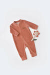 BabyJem Salopeta cu maneca lunga si fermoar din 80%bumbac organic si 20% poliester - caramiziu, baby cosy (marime: 6-9 luni) - bekid - 122,02 RON