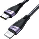 TOPK Cablu de date TopK AC15, USB Type-C la Lightning, 20W, 1m, Negru (A15080310)
