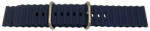  Curea silicon albastru navy cutată cu telescop QR 22mm - 63044 - ceas-shop