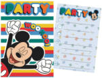 Procos Disney Mickey party meghívó csíkos (ARJ018765B)