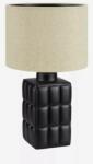 Markslöjd CUSCINI asztali lámpa fekete kerámia, bész textil (MS-108248)