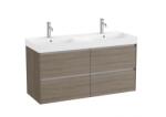 Roca Ona 120 cm fürdőszoba bútor mosdóval, sötét szilfa A851694511 (A851694511)