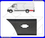 RENAULT MASTER 3 2010.04-2019.08 Hátsó sárvédő díszléc kerékív mögött bal, szélességjelzős "hosszú kivitel: 4332mm" P60N10053