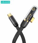 USAMS Правоъгълен кабел Type-C към Type-C 1.2м PD 5A 100W USAMS SJ584 (6958444902371)