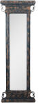 Clayre & Eef Oglinda perete lemn albastru maro antichizat 45x4x131 cm (52S279) - decorer