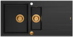 Quadron Chiuveta compozit incastrata Quadron Unique Evan 156 negru carbon - cupru 100x50 cm (HQE510050U7_PVDC1_P2O) Chiuveta