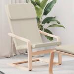 vidaXL Scaun de relaxare, crem, material textil (351050)