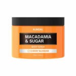 Kundal Scrub natural hidratant cu macadamia si zahar, Cherry Blossom, Kundal, 550 ml