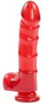 Doc Johnson Dildo Realist cu Ventuza, PVC, Rosu, 19 cm Dildo