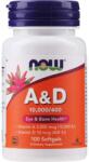 NOW Supliment alimentar Vitaminele A și D - Now Foods A&D Eye & Bone Health 100 buc