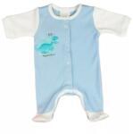 AB ABR Hosszú ujjú elől patentos pamut rugi - Kék-Fehér - Hello! Megérkeztem! (62)