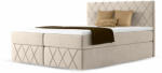 Wilsondo Bézs PAROS Lux ágyneműtartós kárpitozott boxspring ágy Méret: 180x200