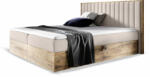 Wilsondo Bézs WOOD 4 ágyneműtartós boxspring ágy matraccal Méret: 180x200