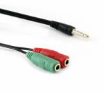 SBOX Jack elosztó 2X 3, 5mm anya - 3, 5mm apa, 0, 2M - followed