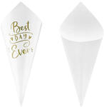 PartyDeco S. r. o Konfetti tartó, kúp alakú, papírból, 16cm, 10 db/csomag