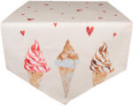 Clayre & Eef Traversa masa bumbac Ice Creams 50x160 cm (FAS65) Fata de masa