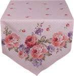 Clayre & Eef Traversa masa bumbac multicolor Roses 50x160 cm (DTR65) Fata de masa