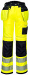 Portwest PW306 jól láthatósági stretch munkásnadrág lengő zsebekkel (PW306YBR32)