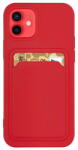Hurtel Husa Card Case Silicone Wallet Case With Card Slot Documents For Samsung Galaxy S21 + 5G (S21 Plus 5G) Red - vexio