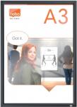 Nobo Rama pentru perete Impression Pro, aluminiu, cu click, A3, grafit NOBO E1915581 (1915581)