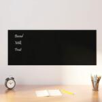 vidaXL Tablă magnetică de perete neagră 100x40 cm, sticlă securizată (347936)