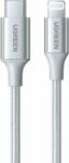 UGREEN US304 USB-C apa - Lightning apa 2.0 Adat és töltőkábel - Fehér (1m) (70523)