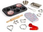 Bigjigs Toys Игрален комплект Bigjigs - Аксесоари за печене, Млад готвач (BJ605) - ozone