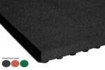 CSOgumi Kft Sportpálya, játszótér esésvédő gumilap fekete, zöld, vörös színben 60 mm vastag 1000x1000 mm négyzet osztott mintás gumiburkolat HIC=2, 0 m