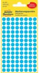 Avery Etikett címke, o8mm, jelölésre, 104 címke/ív, 4 ív/doboz, Avery kék (3011) - nyomtassingyen