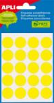 APLI Etikett, 19 mm kör, kézzel írható, színes, APLI, sárga, 100 etikett/csomag (02063) - nyomtassingyen