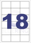  Etikett címke, 63, 5x46, 6mm, 100 lap, 18 címke/lap - nyomtassingyen
