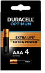 Duracell Elem, AAA mikro, 4 db, DURACELL "Optimum (10PP110016) - nyomtassingyen