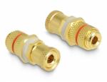 Delock Audio csatlakozókat összekötő adapter installációhoz, piros gyűrűvel (64145)