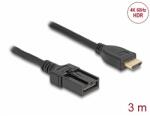 Delock HDMI önműködő kábel HDMI-A apa - HDMI-E apa kapcsolattal 3 m, 4K 60 Hz-s (87906) - dellaprint
