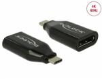Delock Adapter USB Type-C csatlakozódugóval - DisplayPort csatlakozóhüvellyel (DP váltakozó mód) 4K 60 Hz (64151)