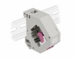 Delock Lila DIN sín adapter Keystone LC Duplex anyával (87195)