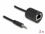 Delock Sztereo Audio bővítő RJ45 anya 3, 5 mm-es sztereo jack apa Cat. 5 akár 50 m 2 db-os szett (87858) - dellaprint