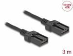 Delock HDMI önműködő kábel HDMI-E apa - HDMI-E apa kapcsolattal 3 m, 4K 60 Hz-s (87904)